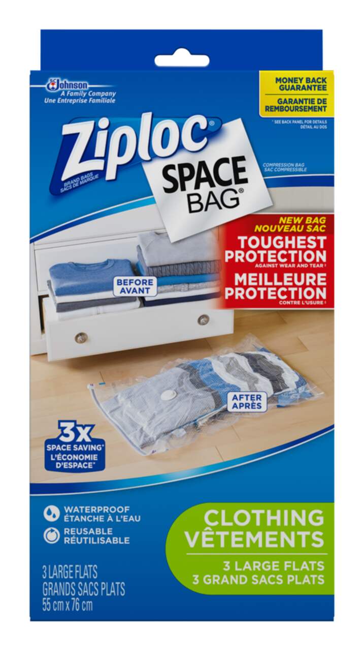 Sacs de rangement sous vide Ziploc Space Bag pour placard, paq. 3, grand