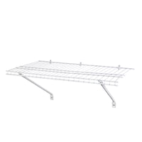 ClosetMaid Linen Wall Shelf Kit/Wire Closet Shelving, Assorted Sizes Front_Angled_Left