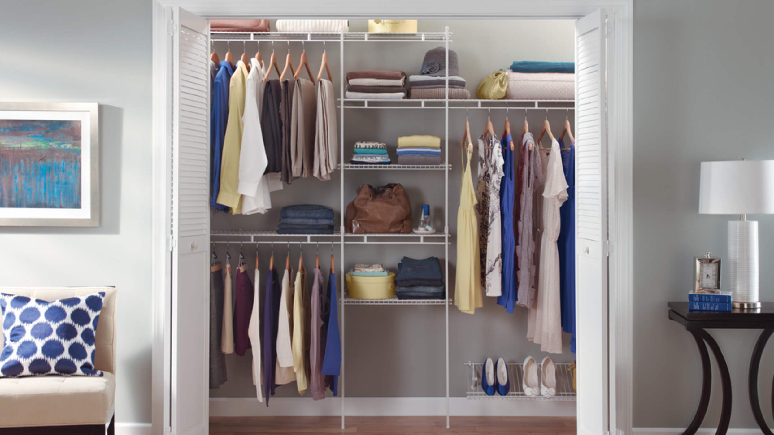 ClosetMaid Deluxe Shelf & Rod Closet Organizer System Kit, 5ft x 8ft