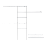 ClosetMaid Deluxe Shelf & Rod Closet Organizer System Kit, 5-ft x 8-ft Front_Flat