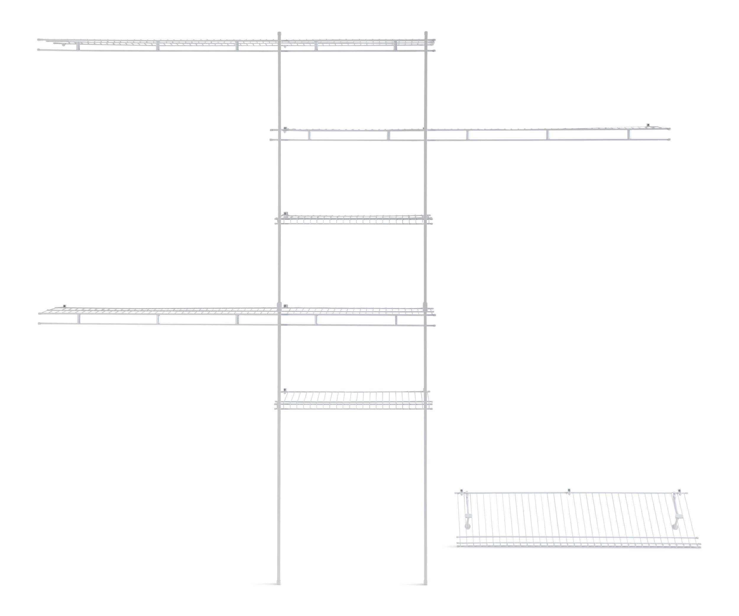 ClosetMaid Deluxe Shelf & Rod Closet Organizer System Kit, 5ft x 8ft