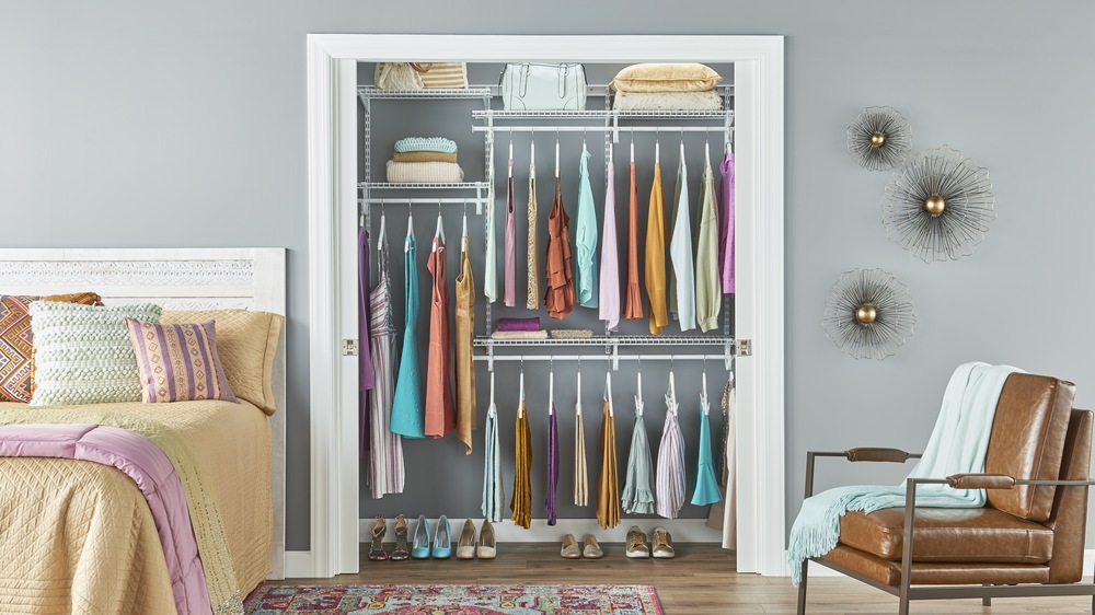 ClosetMaid Wire Shelf Track Closet Organizer Kit, White, 4ft x 6ft