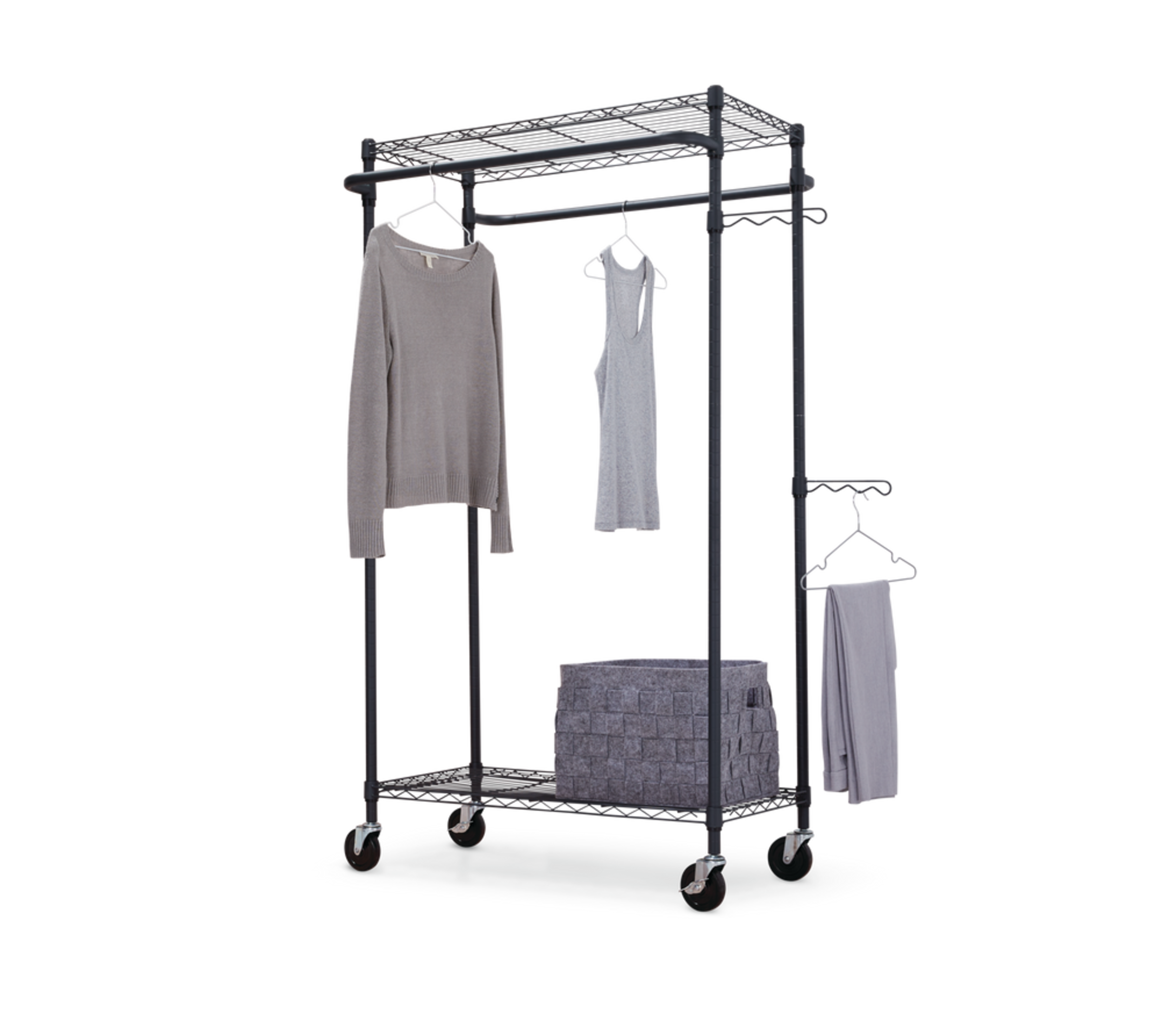 type A Perspective HeavyDuty Portable Freestanding Clothing Rack with