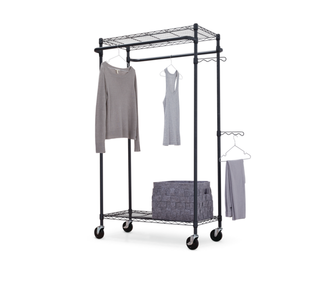 type A Perspective HeavyDuty Portable Freestanding Clothing Rack with