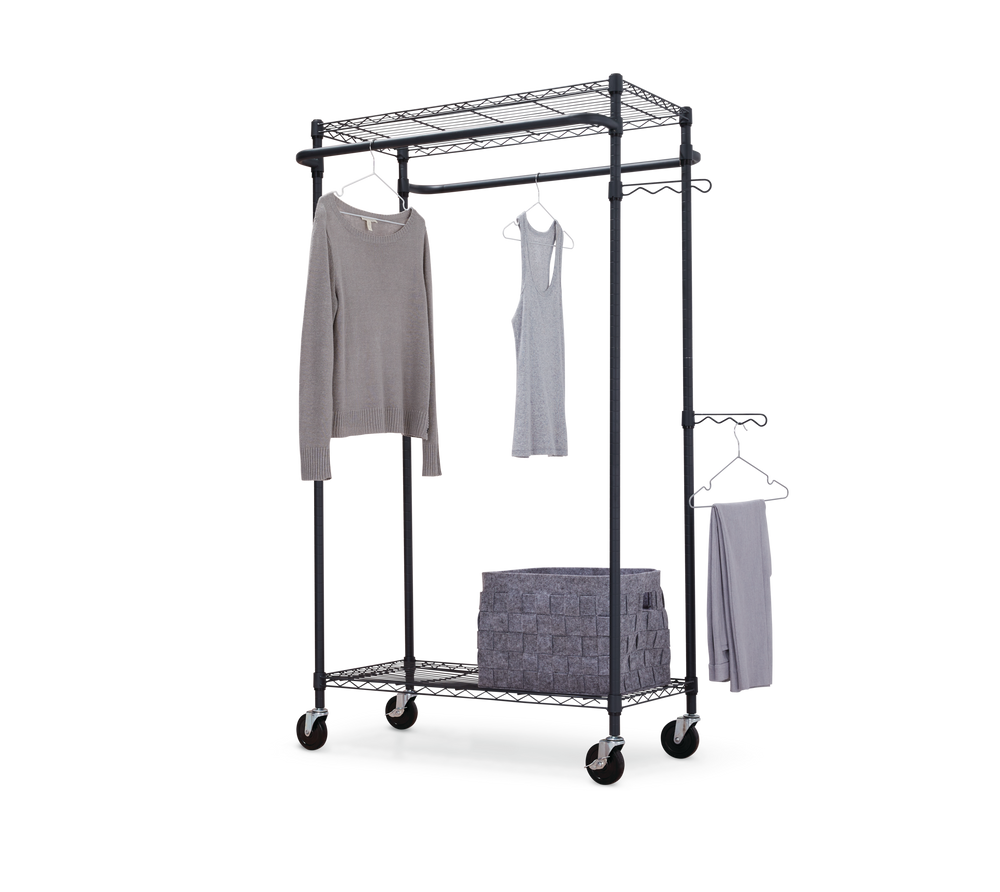 type A Perspective HeavyDuty Portable Freestanding Clothing Rack with