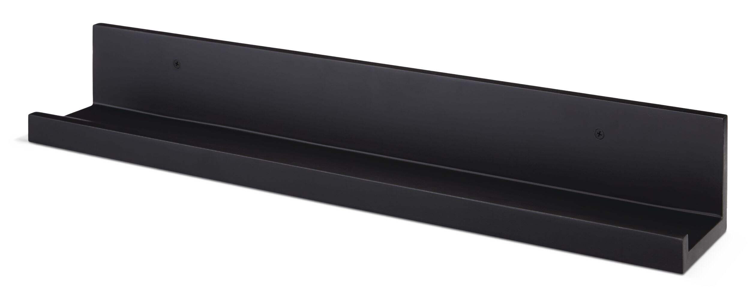 CANVAS Gallery Wall Picture/Photo Ledge, Black, 24-in Front_Three_Fourths_Angled_Left