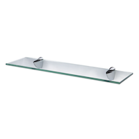 Type A Serene Glass Floating Wall Shelf, 24-in Front_Three_Fourths_Angled_Left