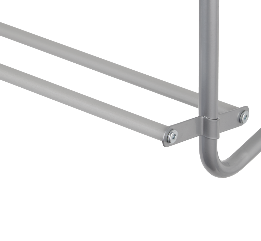 type A Radiant OvertheDoor Metal Shoe Rack, Silver, 22in x 7in x 50