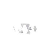 Tablettes murales hexagonales flottantes en MDF CANVAS, paq. 3 Front_Three_Fourths_Angled_Left