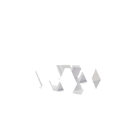 Type A MDF Floating Hexagonal Wall Shelves, 3-pc Front_Three_Fourths_Angled_Left