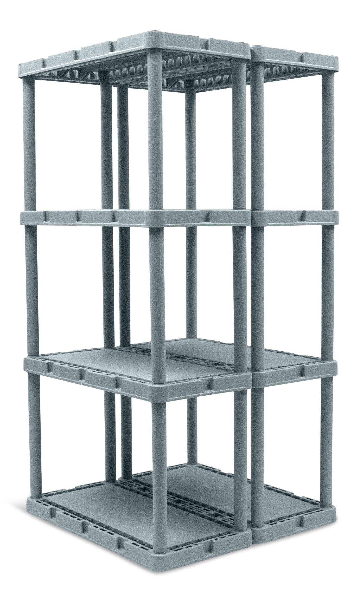 type A Prima Light-Duty 4-Tier Connecting Shelving Storage Unit, Holds up to 220-lb Front_Three_Fourths_Angled_Left