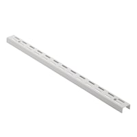 type A Double Track S-32 Wall Upright Shelf Bracket, White, 39-in Back_Angled_Left