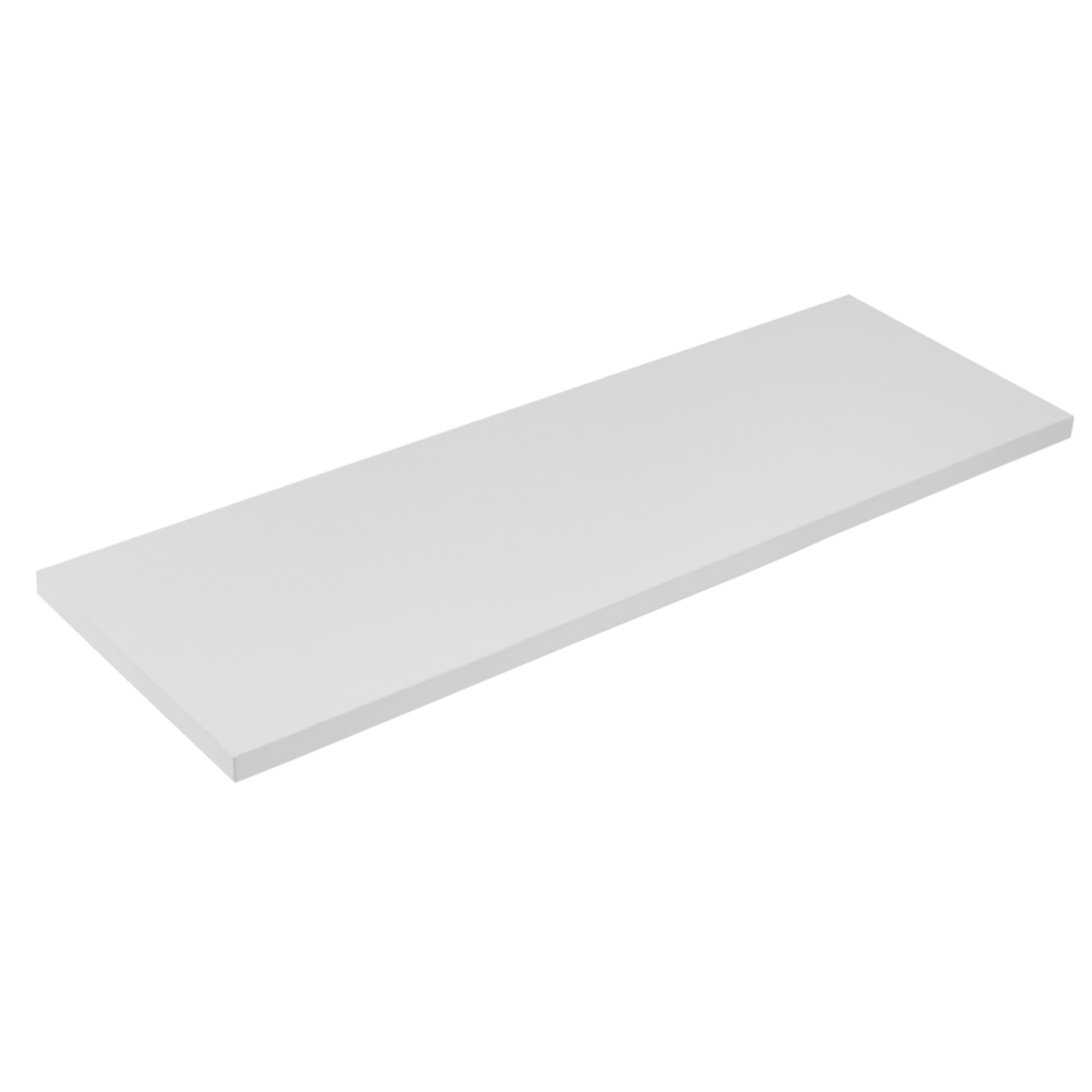 Tablette flottante murale en bois Type A, blanc, 8 x 35 po Front_Three_Fourths_Angled_Right