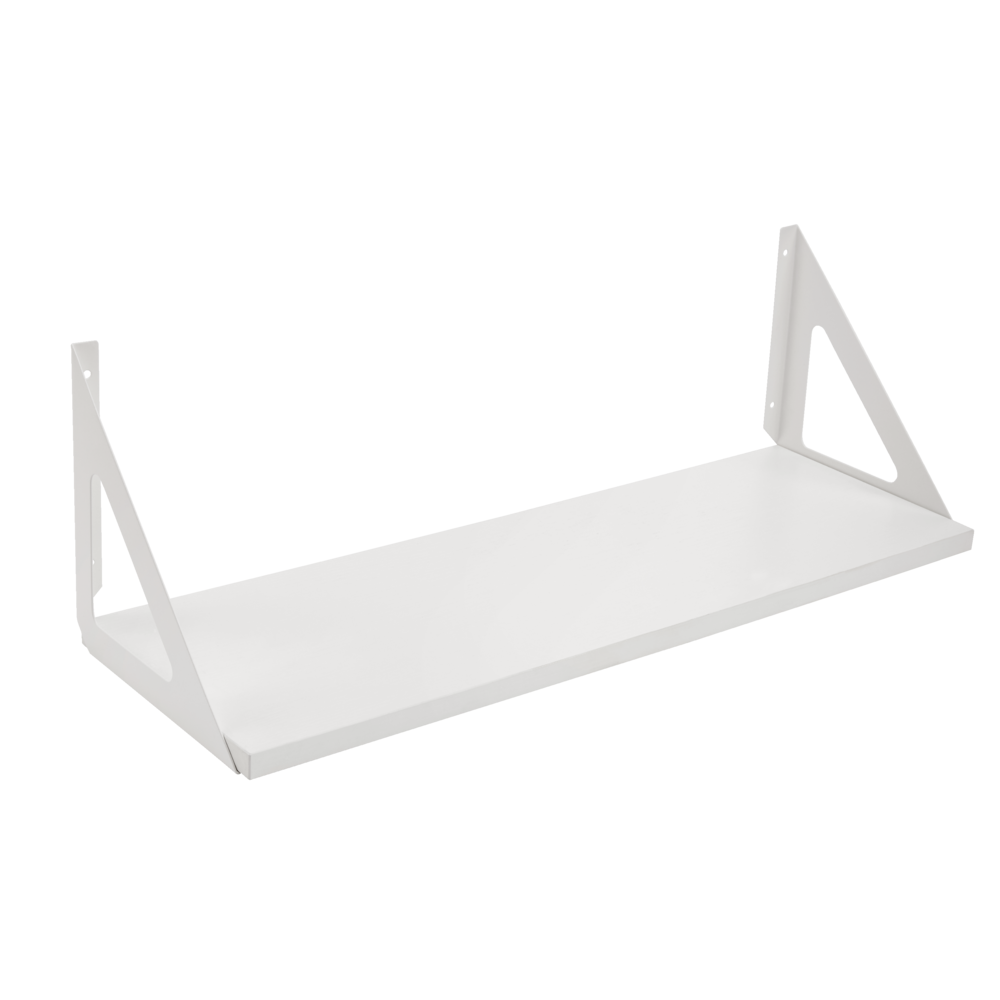 type A Align Floating Dual Bracket Shelf Kit, White, 8 x 24in