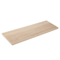 type A Floating Wall Shelf Board, Oak Sonoma Finish, 12 x 35-in Front_Three_Fourths_Angled_Right