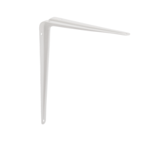type A Light-Duty Shelf Bracket, White, 5 x 6-in Back_Angled_Left