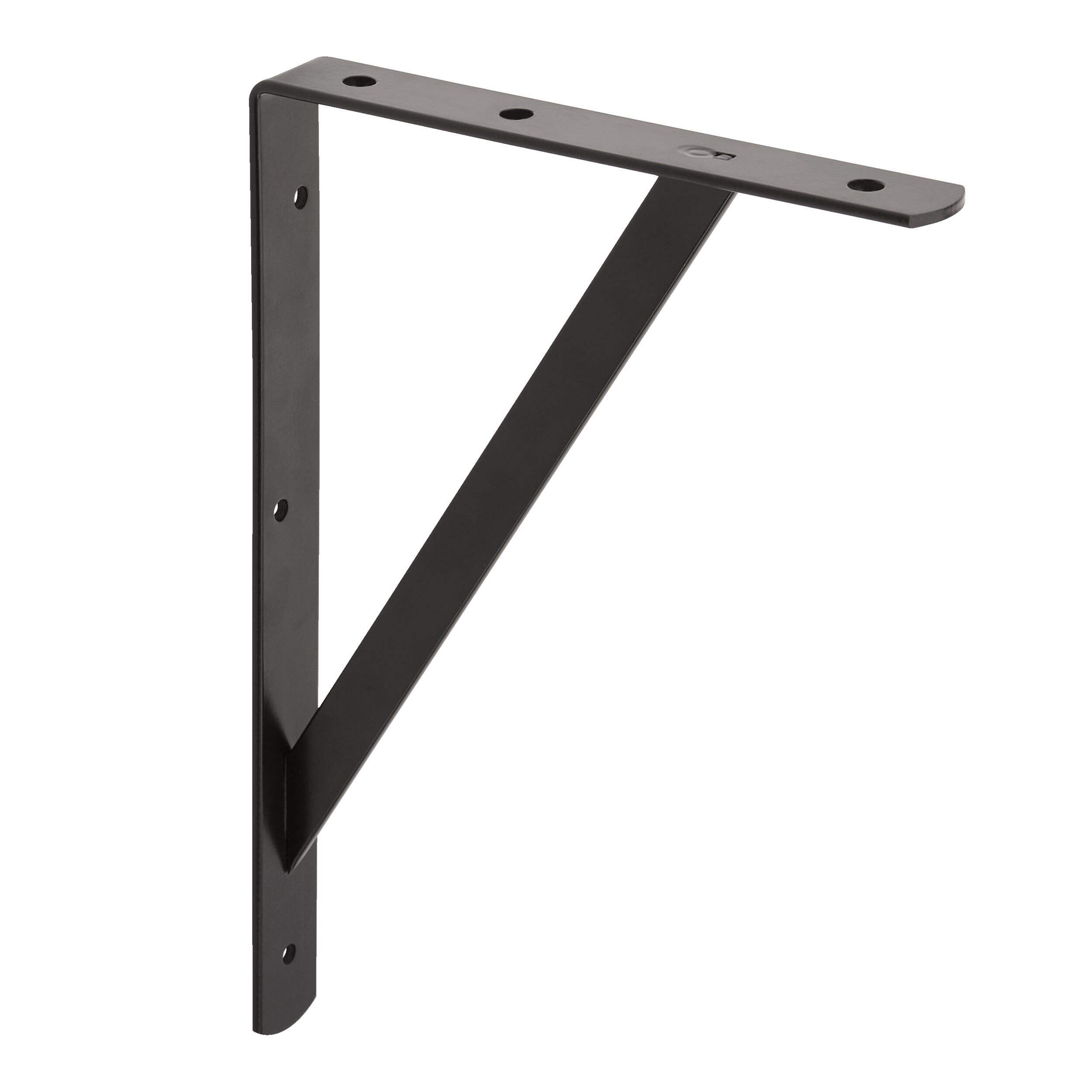 type A Heavy-Duty Shelf Bracket, Black, 11 x 16-in Back_Angled_Left