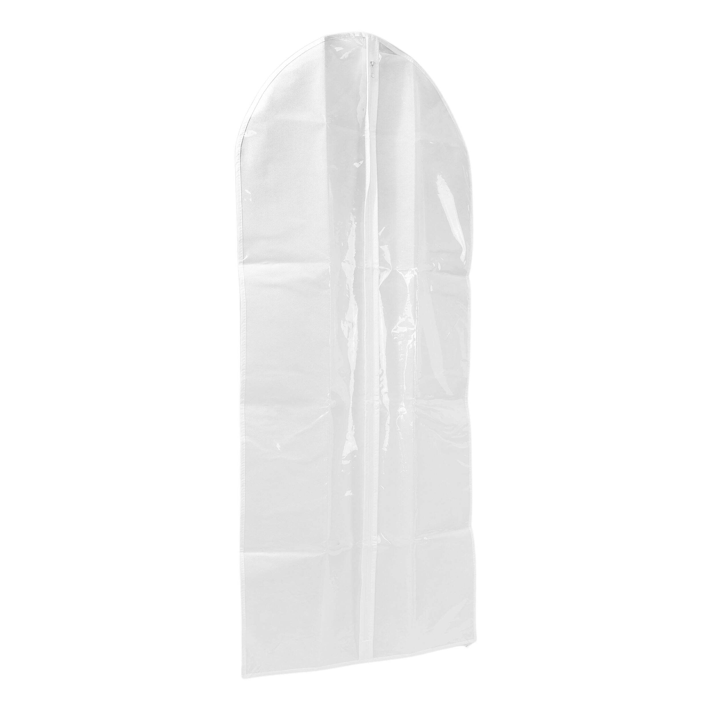 Housse à vêtements en tissu pour complets/robes Type A, transparent Front_Three_Fourths_Angled_Right