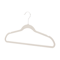 Type A Space-Saving Velvet Suit Swivel Hanger with Pant Bar, Assorted Colours, 10-pk Front_Three_Fourths_Angled_Left