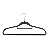 Cintres pivotants compacts en velours Type A avec barre à pantalon, couleurs variées, paq. 40 Front_Flat