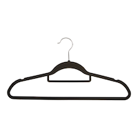 Type A Space-Saving Velvet Suit Swivel Hanger with Pant Bar, Assorted Colours, 40-pk Front_Flat