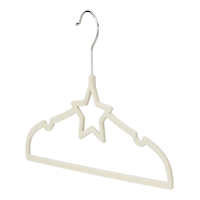 Type A Kids' Non-Slip Slim Swivel Hanger with Star, Drizzle, 10-pk Front_Three_Fourths_Angled_Left
