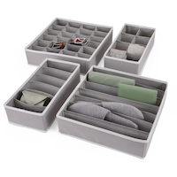 Type A Multi-Purpose Garment Drawer Dividers, Collapsible, 4-pk
