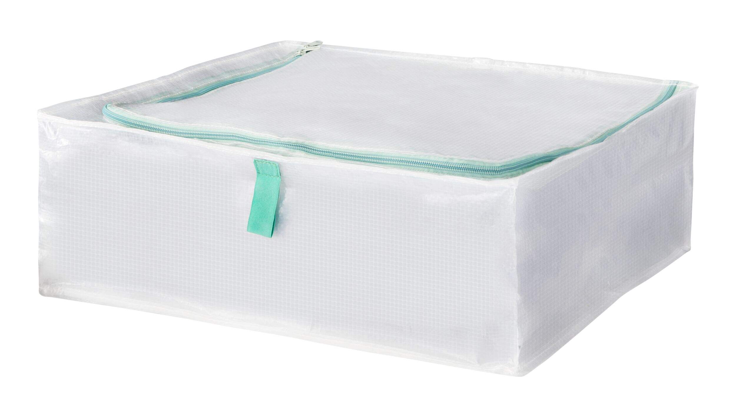 Type A Soft Multi-Purpose Waterproof Storage Cube, Collapsible, White Front_Three_Fourths_Angled_Left