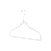 Type A Space-Saving Non-Slip Plastic Swivel Hangers, Clear, 10-pk Front_Three_Fourths_Angled_Left