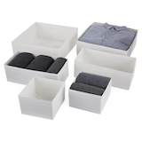 Type A Soft Fabric All-Purpose Storage Box Set, 6-pk Front_Three_Fourths_Angled_Left