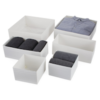 Type A Soft Fabric All-Purpose Storage Box Set, 6-pk