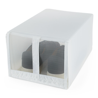Type A Space-Saving Shoe Storage Case, Stackable, 4-pk Front_Three_Fourths_Angled_Left