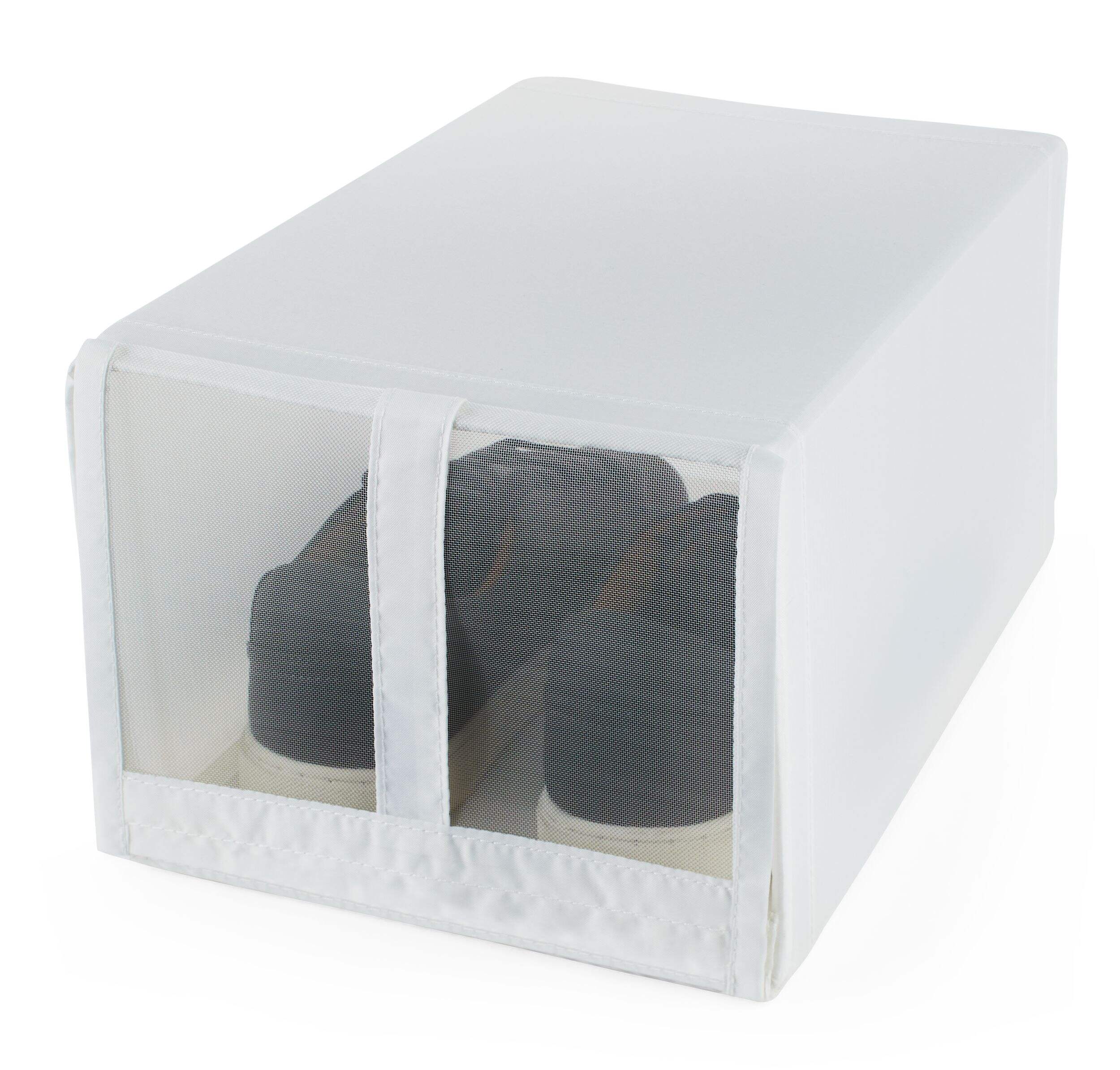 Type A Space-Saving Shoe Storage Case, Stackable, 4-pk Front_Three_Fourths_Angled_Left