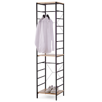 Type A Freestanding Closet Organizer System Kit with Adjustable Shelves, Assorted Colours, 17.75-in