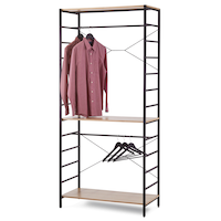 Type A Freestanding Closet Organizer System Kit with Adjustable Shelves, Assorted Colours, 35.75-in