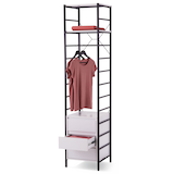 Type A Freestanding Closet Organizer System Kit with Drawers, Assorted Colours, 17.75-in Front_Three_Fourths_Angled_Left