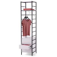 Type A Freestanding Closet Organizer System Kit with Drawers, Assorted Colours, 17.75-in Front_Three_Fourths_Angled_Left