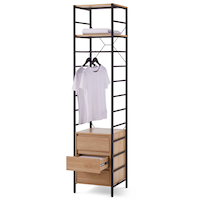 Type A Freestanding Closet Organizer System Kit with Drawers, Assorted Colours, 17.75-in
