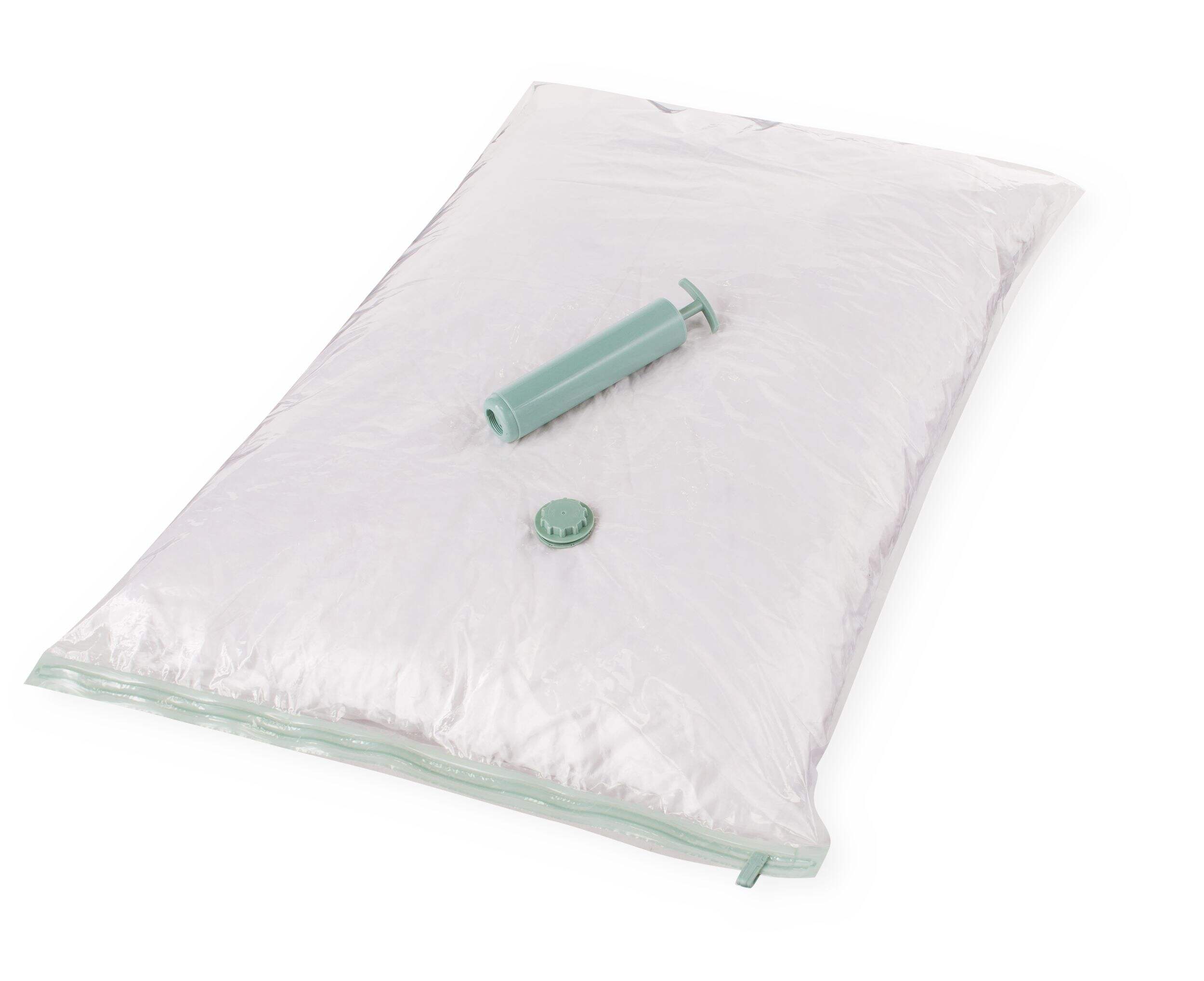 Type A Reusable Vacuum Seal Storage Bag with Pump, Jumbo, 3-pk Front_Three_Fourths_Angled_Left
