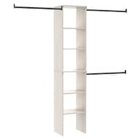 ClosetMaid Suite Symphony Laminate Wood Tower Starter Kit with Rods, White Timber, 16-in