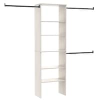 ClosetMaid Suite Symphony Laminate Wood Tower Starter Kit with Rods, White Timber, 25-in