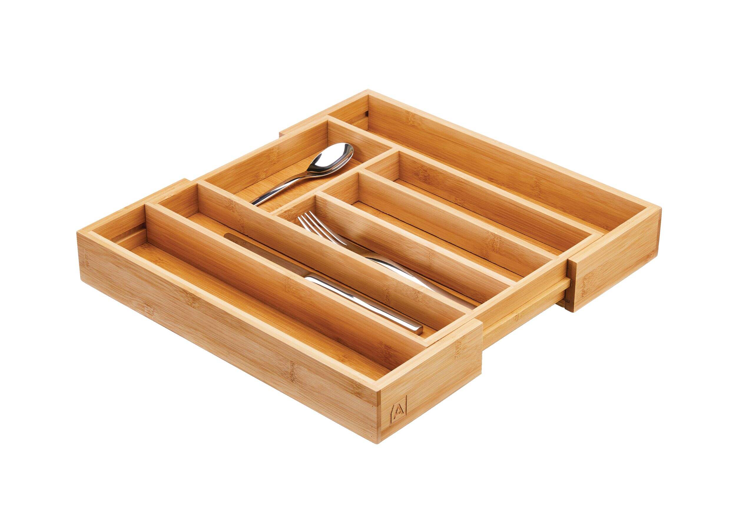 Type A Bamboo Expandable Cutlery/Kitchen Utensil Drawer Organizer Tray