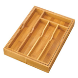 Range-couverts/porte-ustensiles extensible Type A en bambou Front_Angled_Left