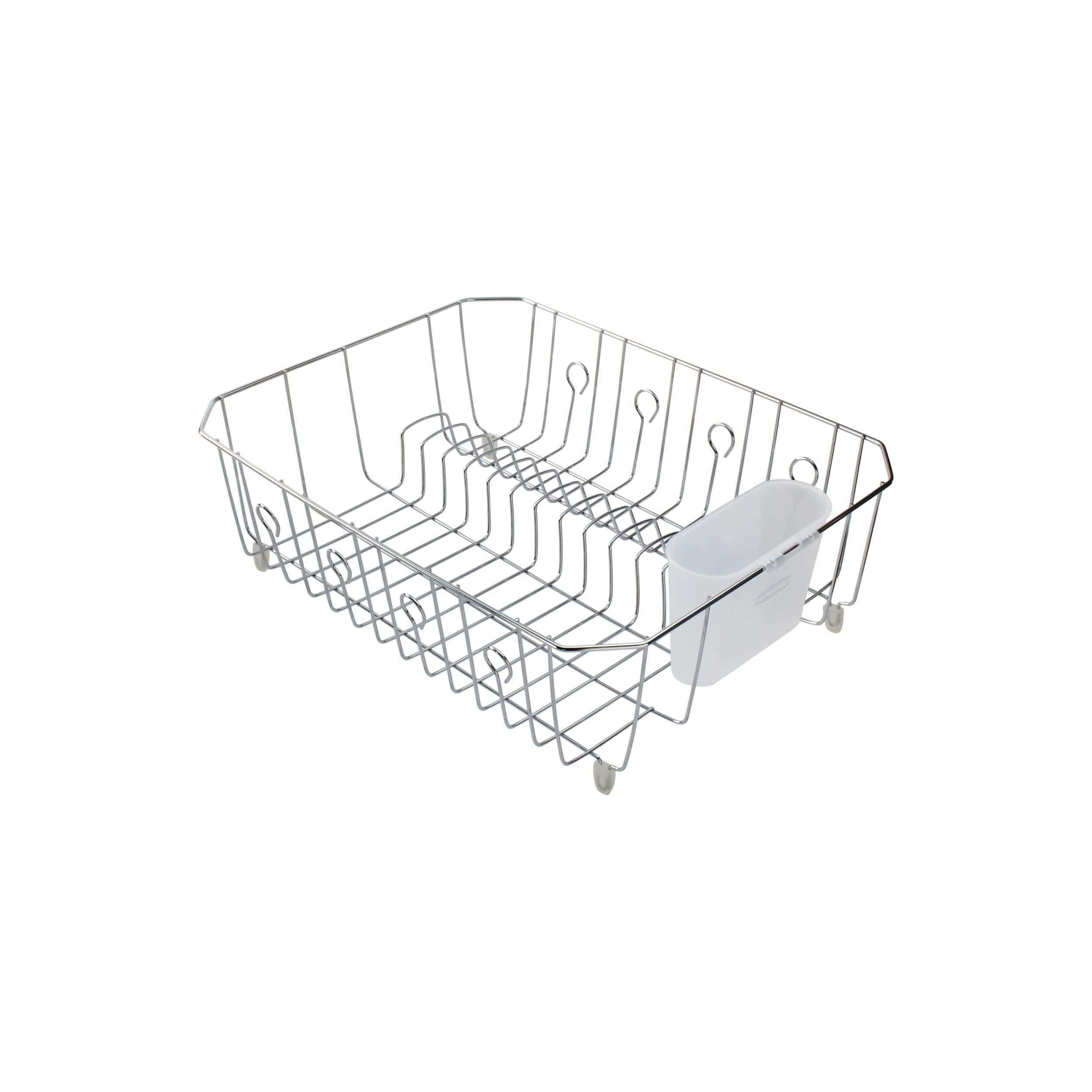 Type A Large Metal Dish Drying Draining Rack For Kitchen Chrome 18 x 14 x 5.5 in