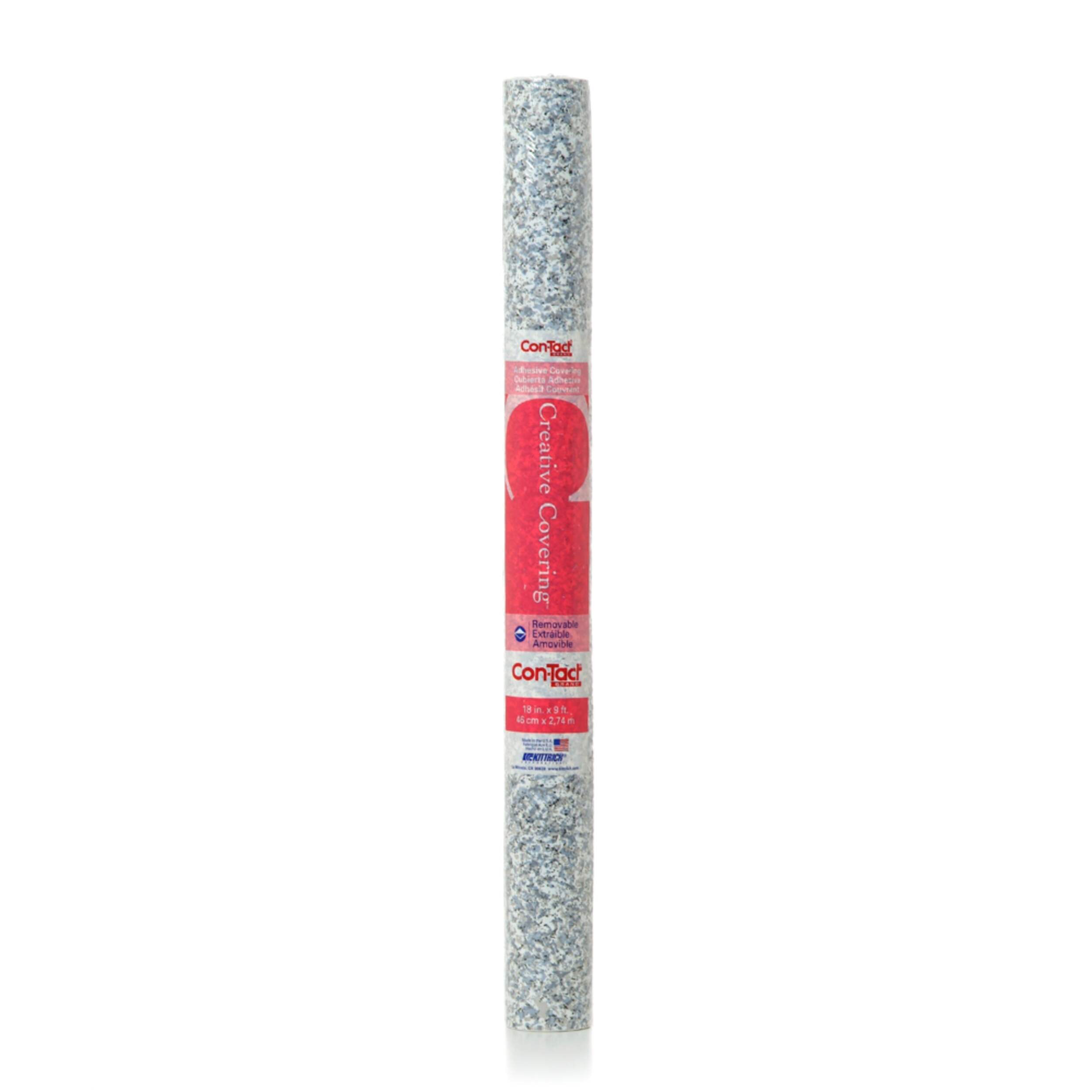 Con-Tact Creative Covering Removable Adhesive Shelf/Drawer Liner, Granite, 18-in x 9-ft Front_Flat