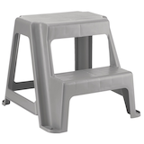 Home Collection Two-Step Stool For Kitchen & Bathroom, Anti-slip, Grey, 16-in Front_Angled_Right