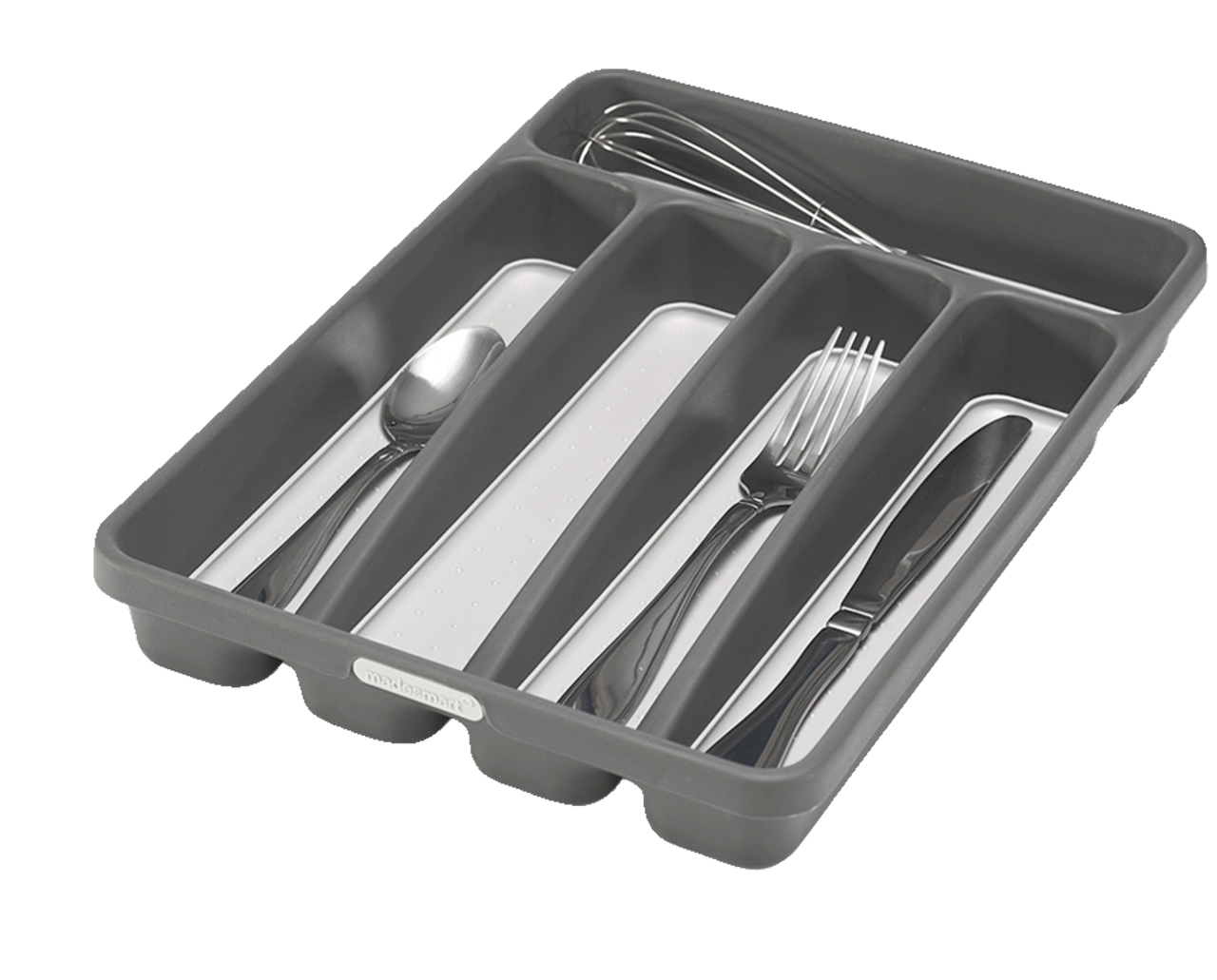 SimpleHouseware Expandable Kitchen Drawer Flatware Organizer, Grey