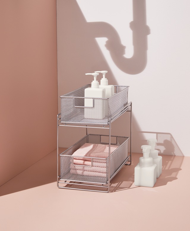 Type A Alpha UnderSink Metal Storage Organizer Rack/Stand with Pull