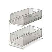 Type A Alpha Under-Sink Metal Storage Organizer Rack/Stand with Pull-Out Basket Drawers