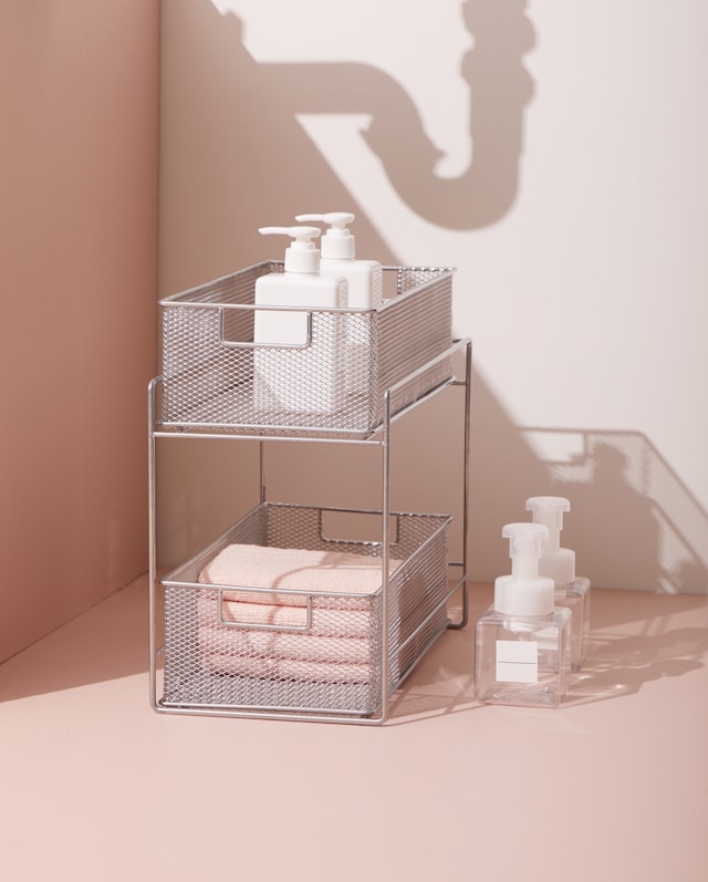 Type A Alpha UnderSink Metal Storage Organizer Rack/Stand with Pull